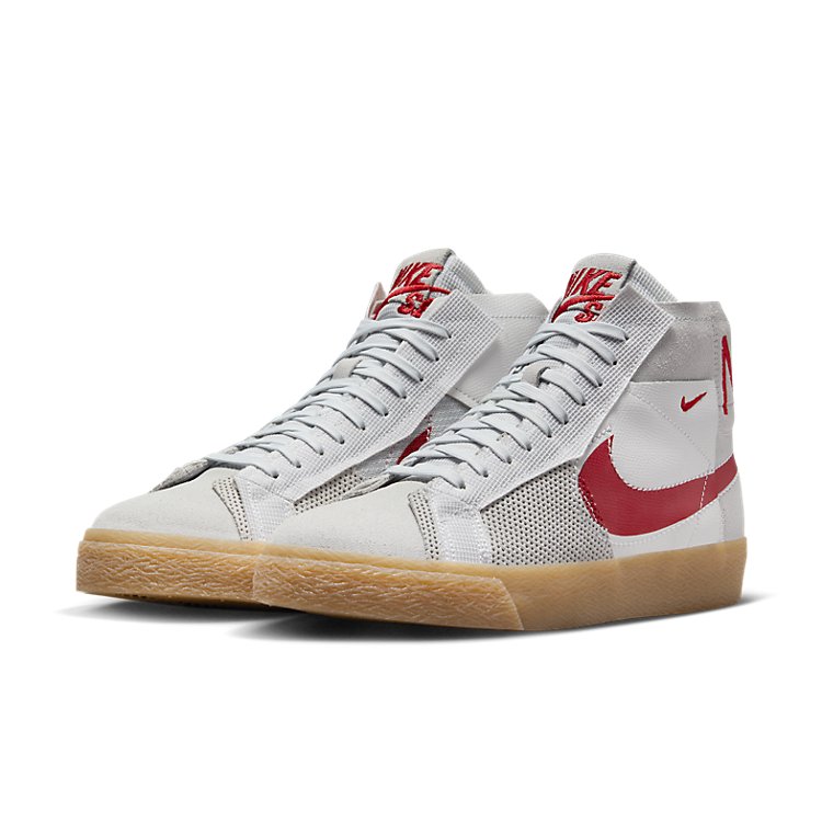 Nike SB Zoom Blazer Mid 'Deconstructed White University Red Gum' FD5113-100