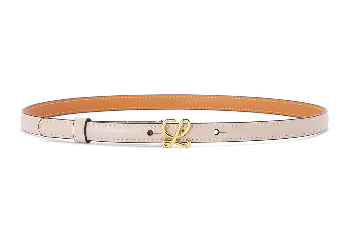 LOEWE Leather Belts Women's Light Oat/Gold