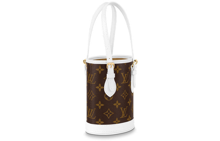 LOUIS VUITTON Nano Bucket White/Brown