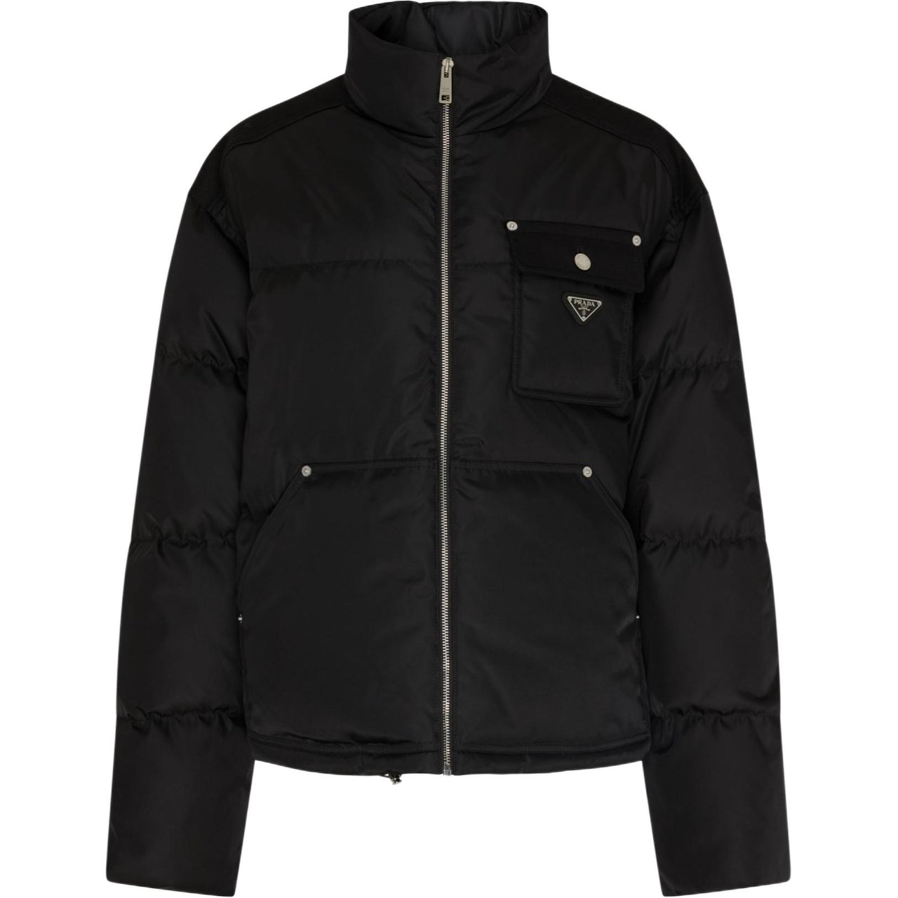 PRADA Triangle-Logo Zipped Padded Jacket