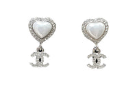 CHANEL Stud Earrings Women's Silver