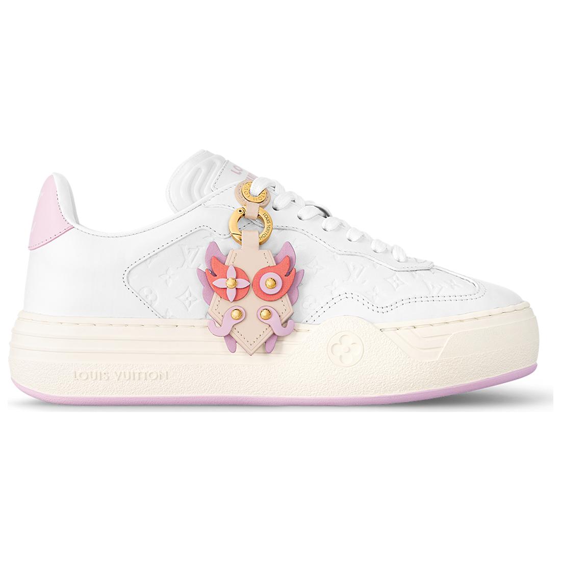 LOUIS VUITTON GROOVY Year Of The Dragon Low Top Skateboard Shoes Women's White Pink