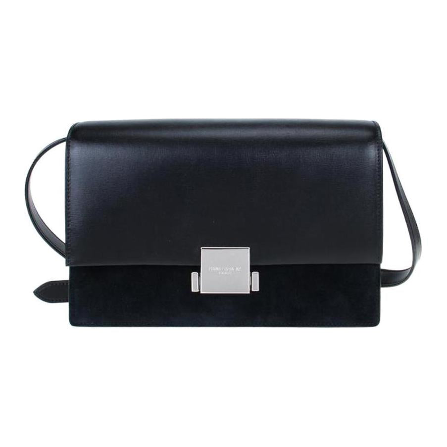 SAINT LAURENT Smooth Cow Leather Shoulder Bag Crossbody Bag Regular Women's Black