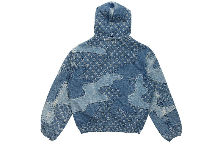 LOUIS VUITTON X Nigo Monogram Patchwork Denim Hoodie