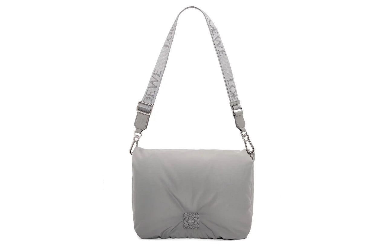 LOEWE Goya Fabric Messenger Bag, Crossbody Bag, Shoulder Bag Men's Asphalt Gray
