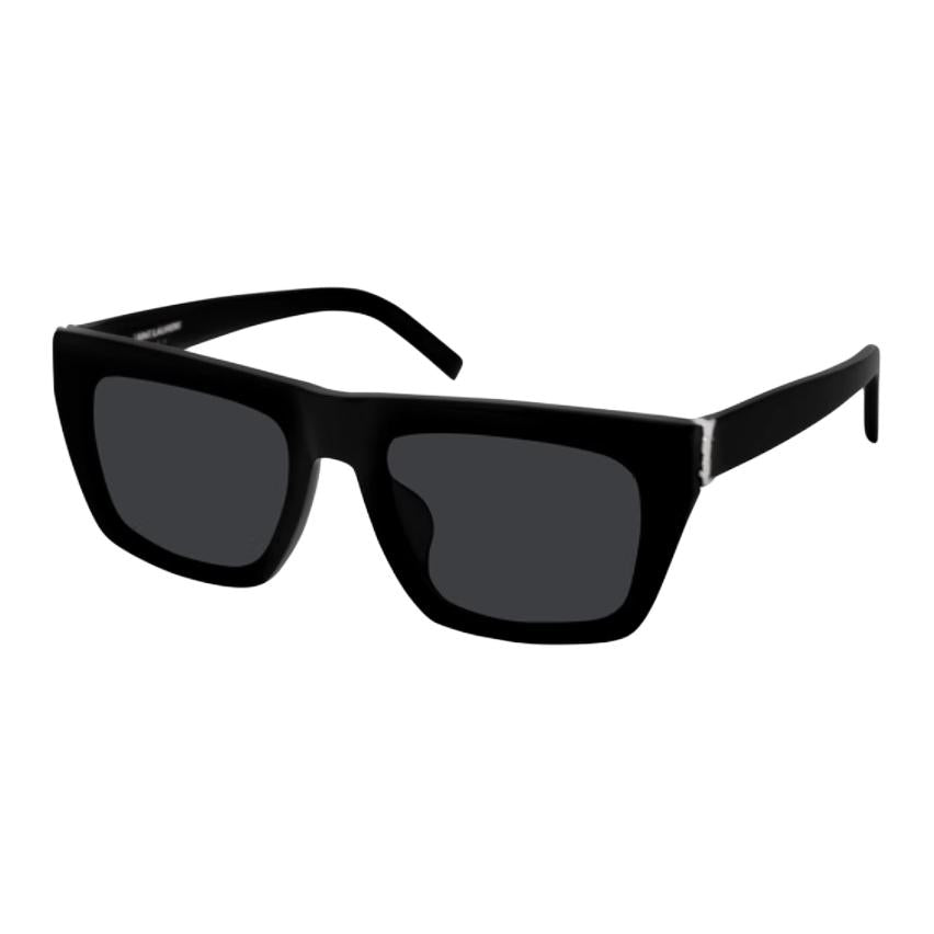 SAINT LAURENT Plate Frame Rectangular Sunglasses Women's Black