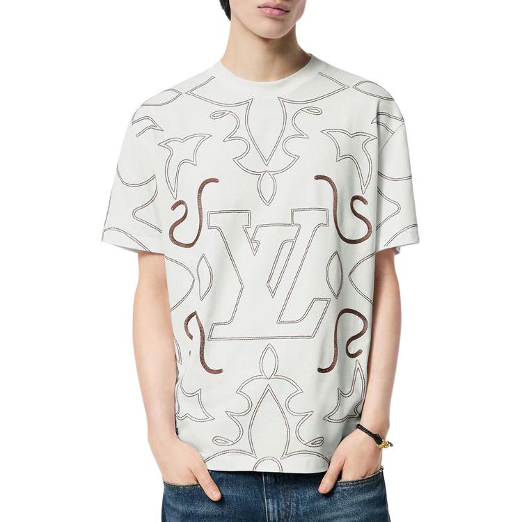 LOUIS VUITTON Embroidered Cotton T-Shirt