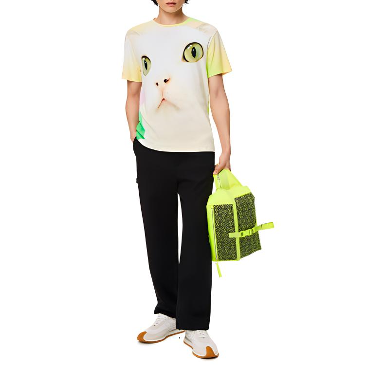 LOEWE Cat All Over Print Regular Fit T Shirt