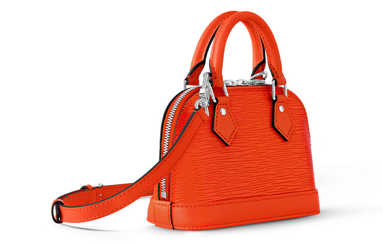 LOUIS VUITTON Alma Epi Grained Cow Leather Travel Bags Shoulder Bag Crossbody Bag Handbag Extra Mini Women's Orange