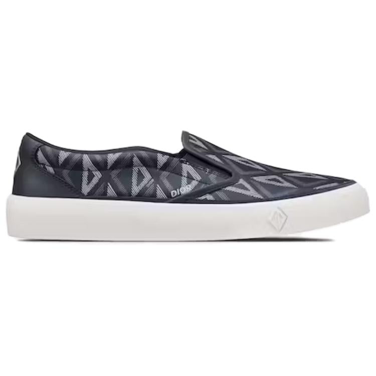 DIOR B101 Slip On Navy Blue Cd Diamond Canvas