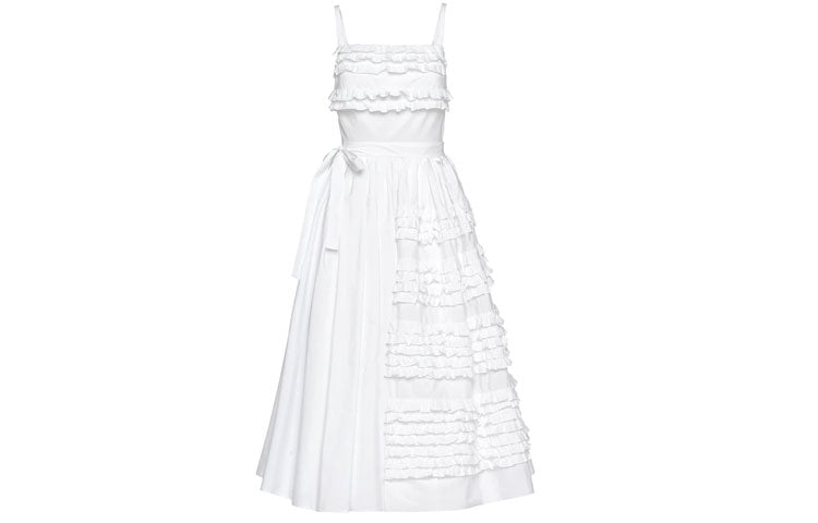 PRADA SS21 Sleeveless Dress Women's White