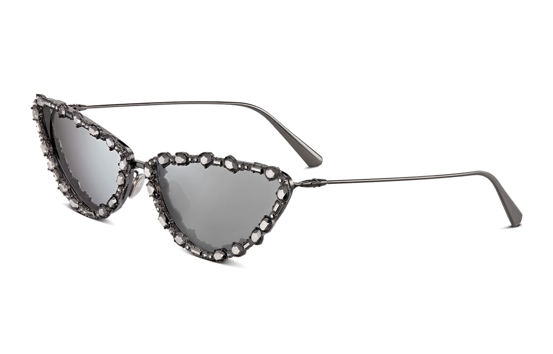DIOR Alloy Cat Eye Sunglasses Women's Gray