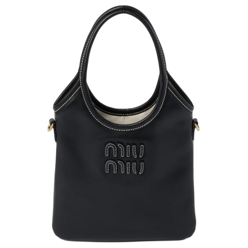 MIU MIU Ivy Leather Shoulder Bag, Crossbody Bag, Handbag Regular Women's Black