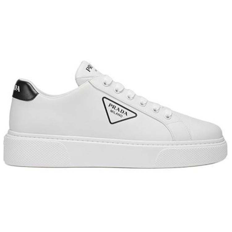 PRADA Low Top Skateboard Shoes Women's White