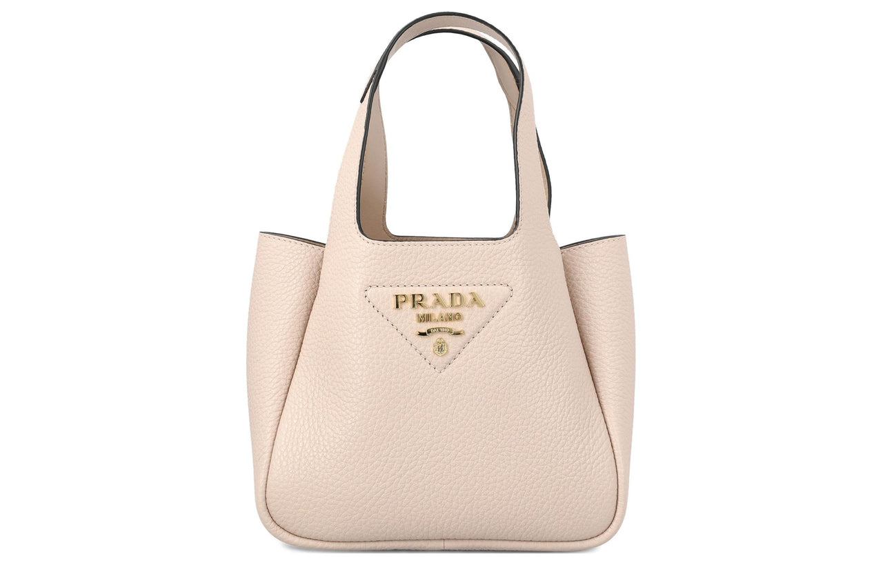 PRADA Calfskin Basket Bag Tote Bag Shopping Bag Handbag Mini Women's Pink