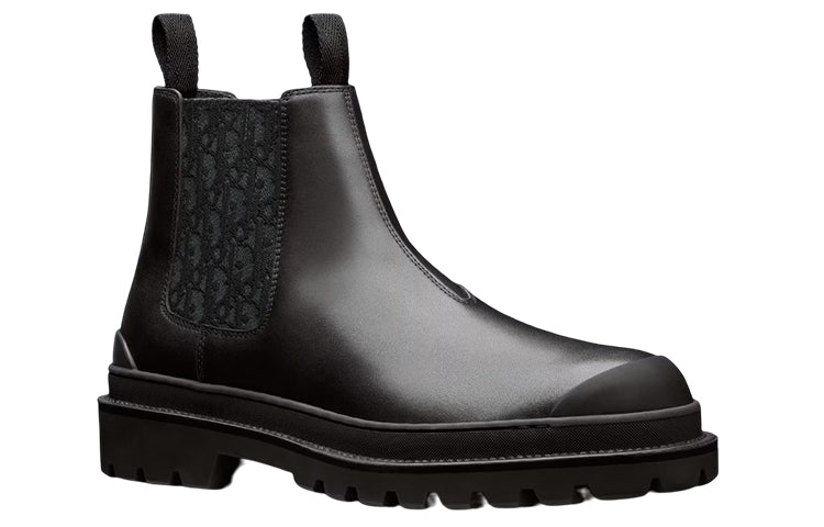 DIOR Explorer Chelsea Boot Black Black DIOR Oblique Motif