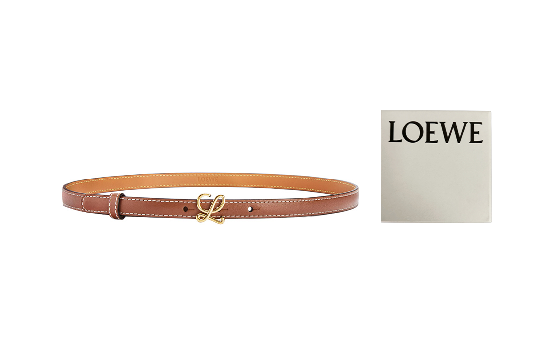LOEWE Leather Belts Women's Tan Box