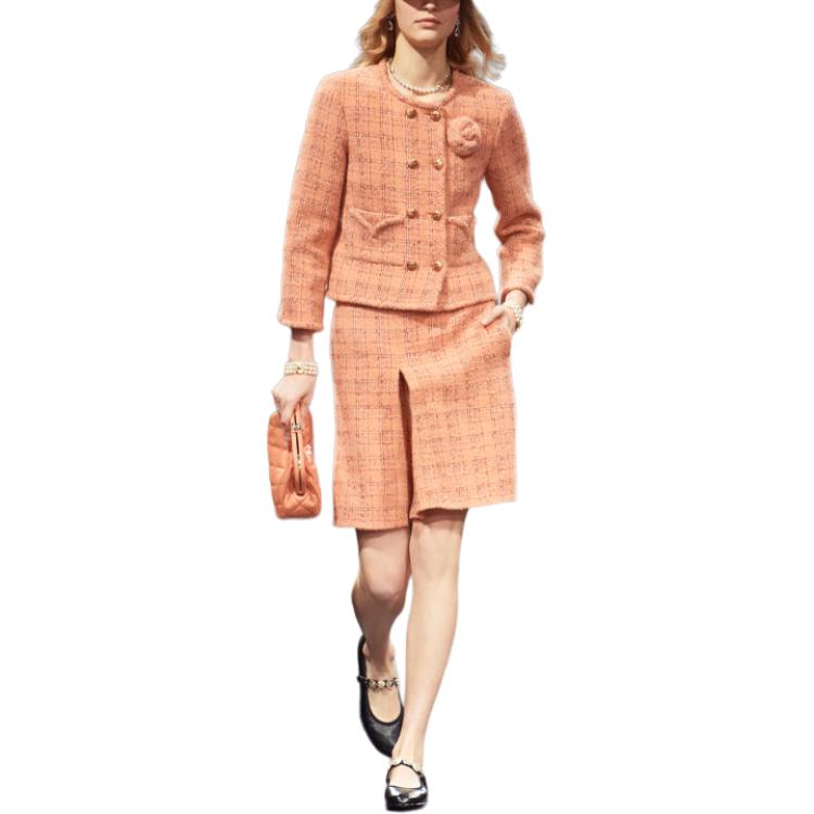 CHANEL Jackets Coats Unisex Orange
