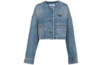 PRADA Triangle logo Denim Blouson Jacket