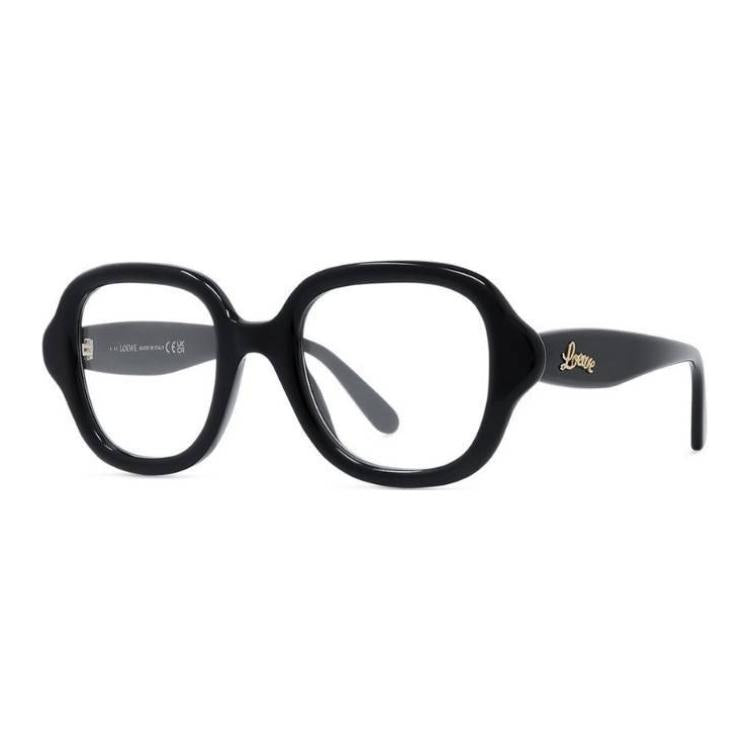 LOEWE Acetate Acetyl Irregular Shape Eyeglass Frames Women's Black