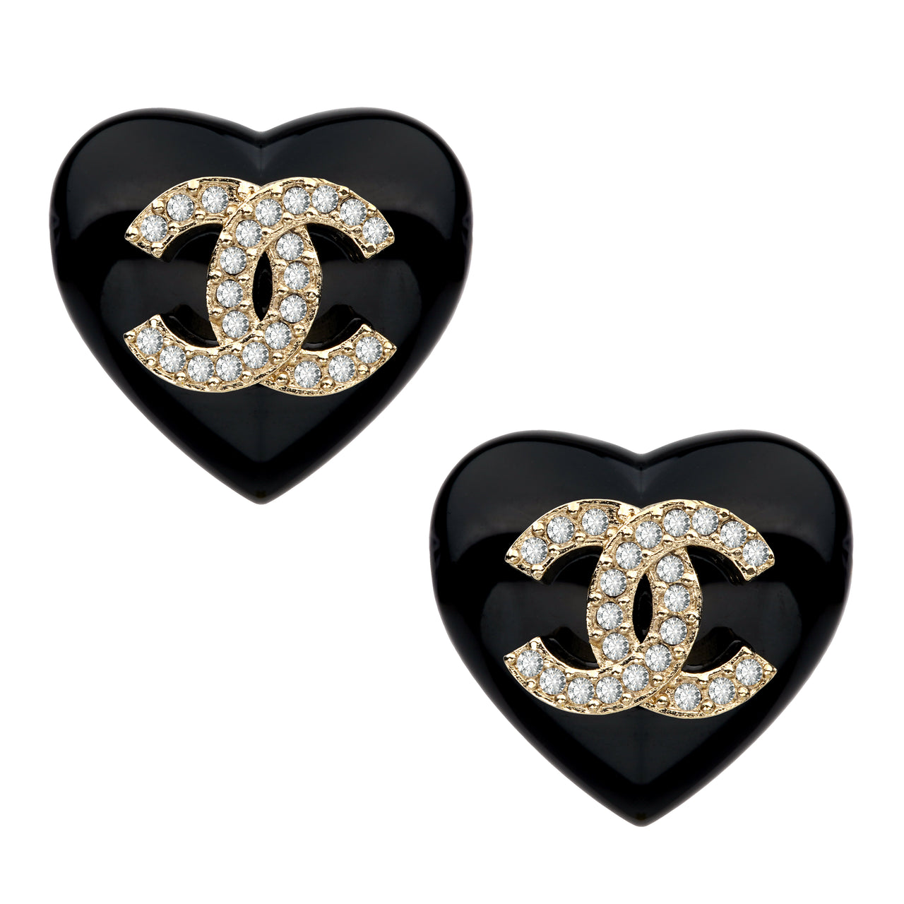 CHANEL Crystal Cc Brooch