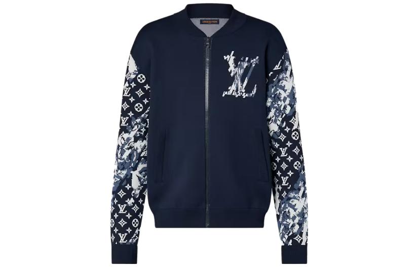 LOUIS VUITTON 2010s Monogram Zip up Knit Jacket