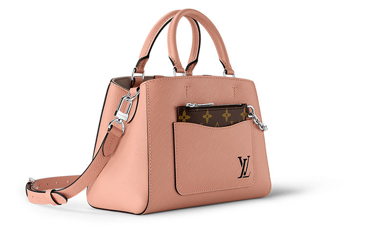 LOUIS VUITTON Epi Grained Cow Leather Shoulder Bag Crossbody Bag Handbag Small Size Women's Rose Pink