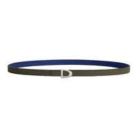 HERMES Calfskin Leather Belts Women's Green Verona/Sapphire Width 1.3cm