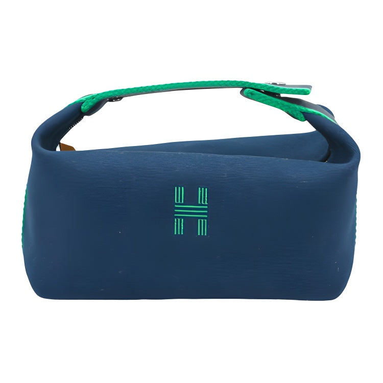 HERMES Bride-a-Brac Canvas Canvas Bag Storage Bags Toiletry Bags Small Size Men's Marine Blue