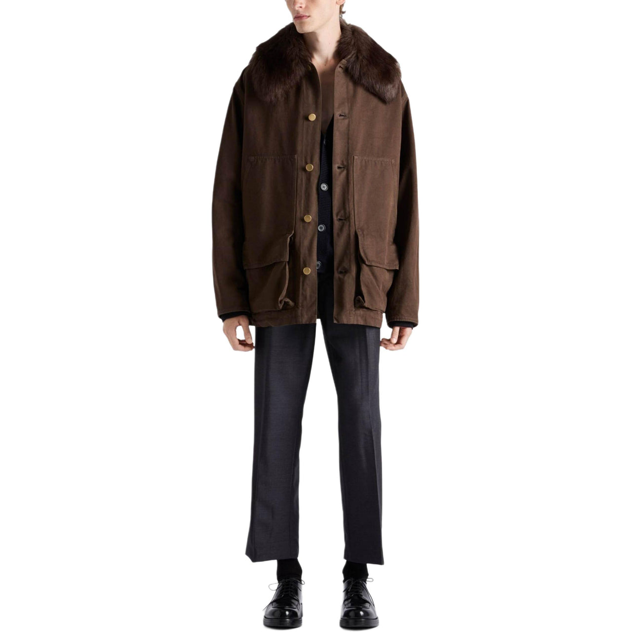 PRADA Button Up Straight Hem Jacket