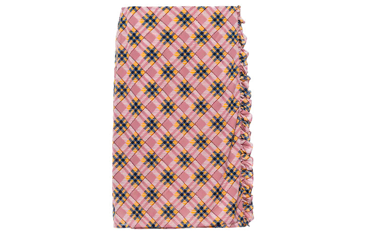MIU MIU SS21 Knit Long Skirts Women's Pink Beige