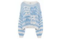 LOEWE Striped Anagram Sweater 'White/Blue'