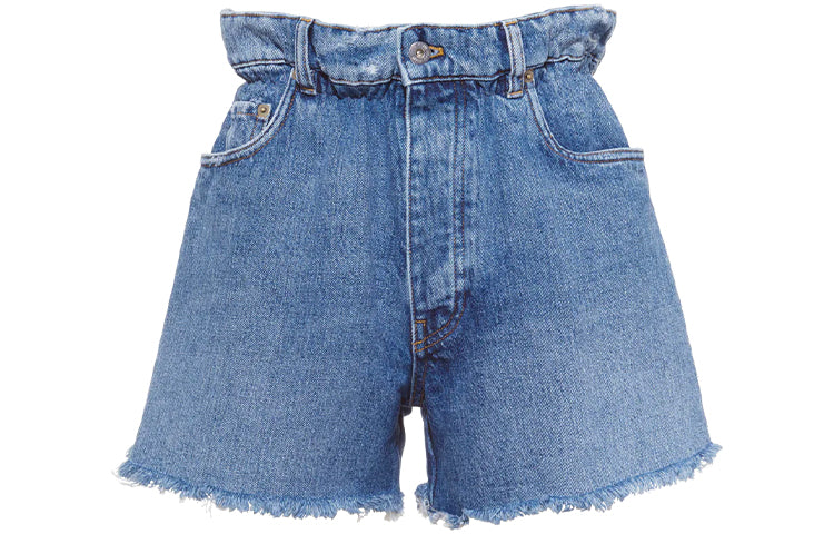 MIU MIU Denim Shorts Women's Blue