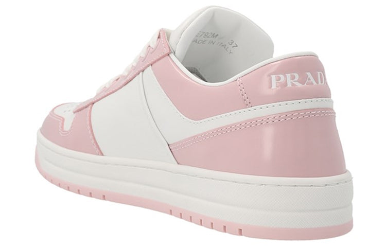 PRADA Downtown Leather Sneakers 'White Pink' Women's
