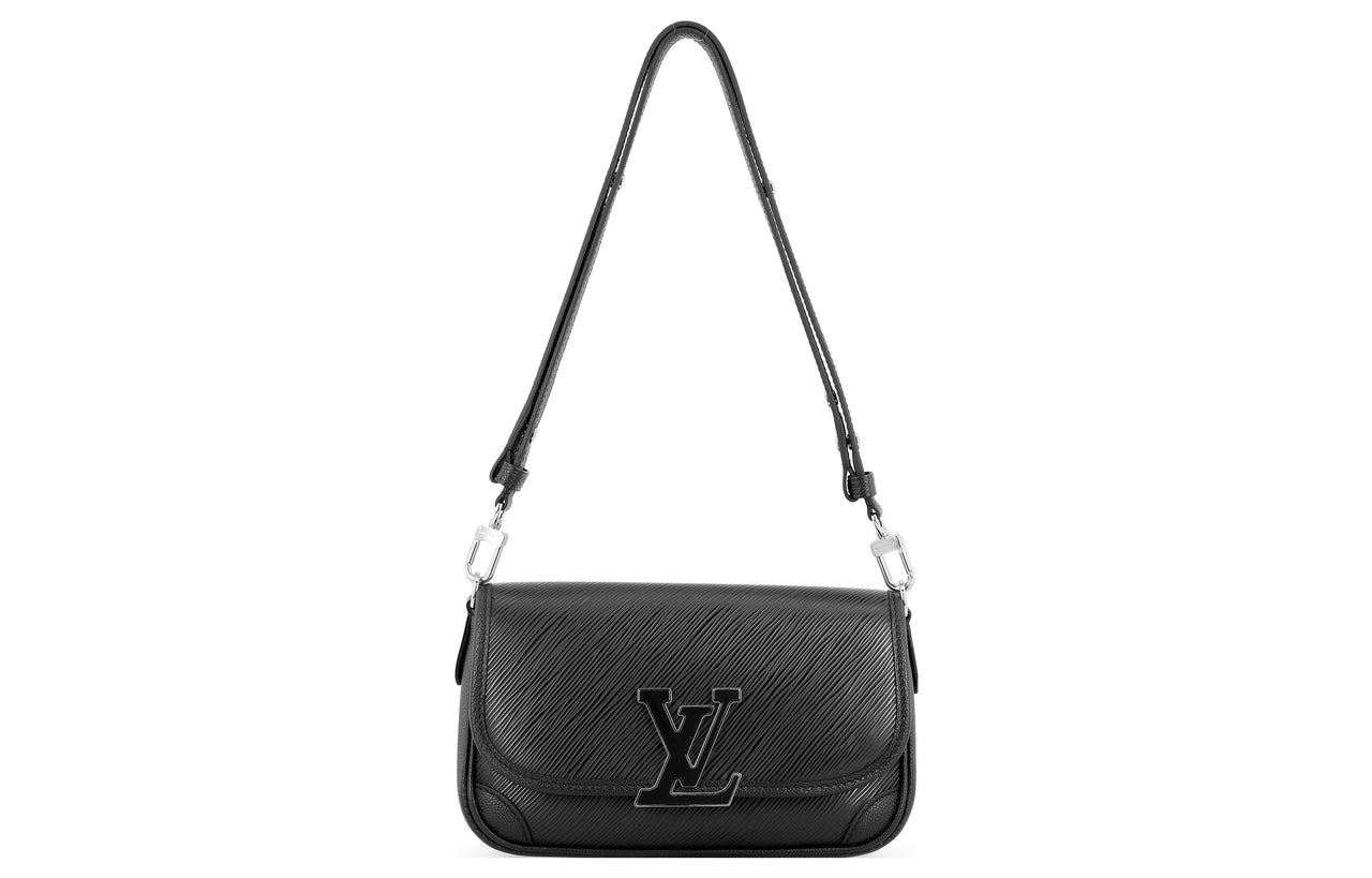 LOUIS VUITTON Cow Leather Crossbody Bag Shoulder Bag Women's Black