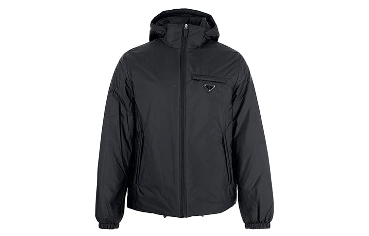 PRADA Logo Hooded Puffer Jacket