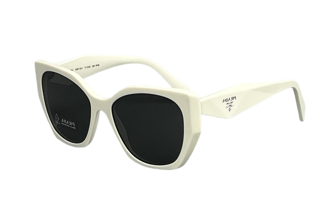 PRADA Irregular Shape Sunglasses Unisex White
