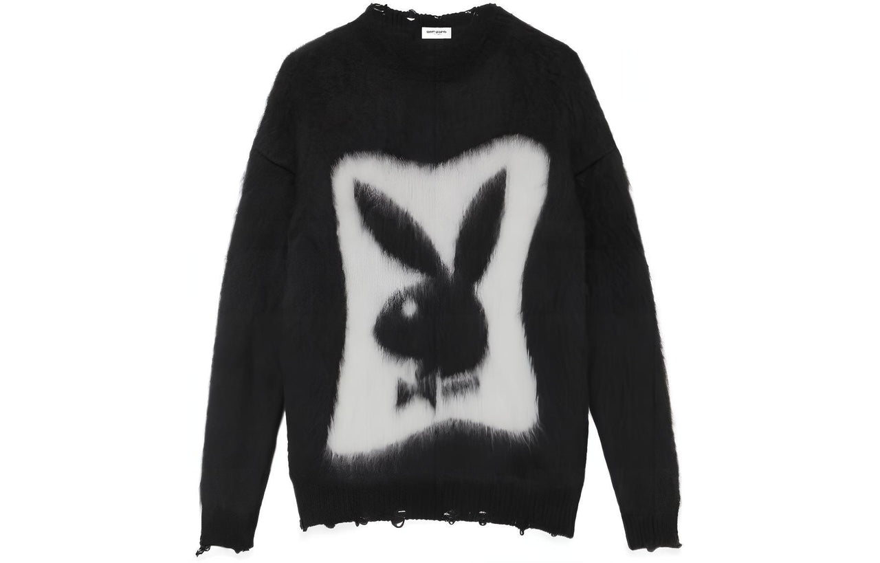 SAINT LAURENT 2010s X Playboy Logo print Sweater