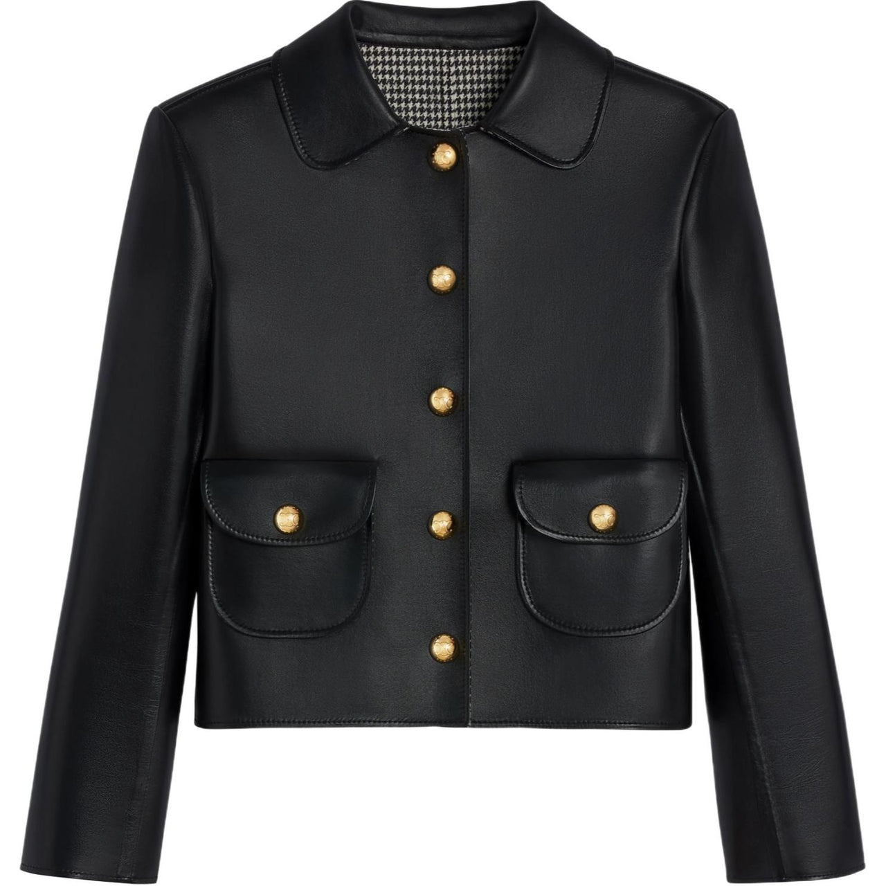 CELINE Jacket With Claudine Collar In Soft Lambskin