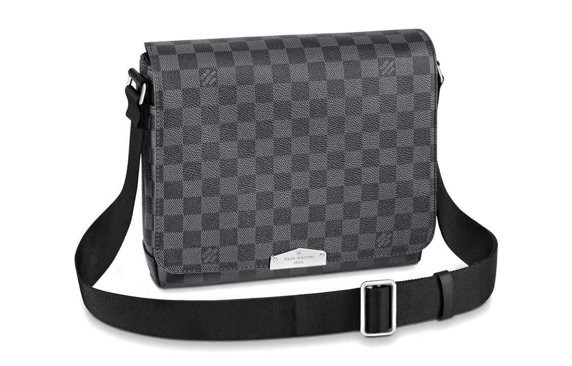 LOUIS VUITTON District Pm Messenger Bag Damier Graphite Black