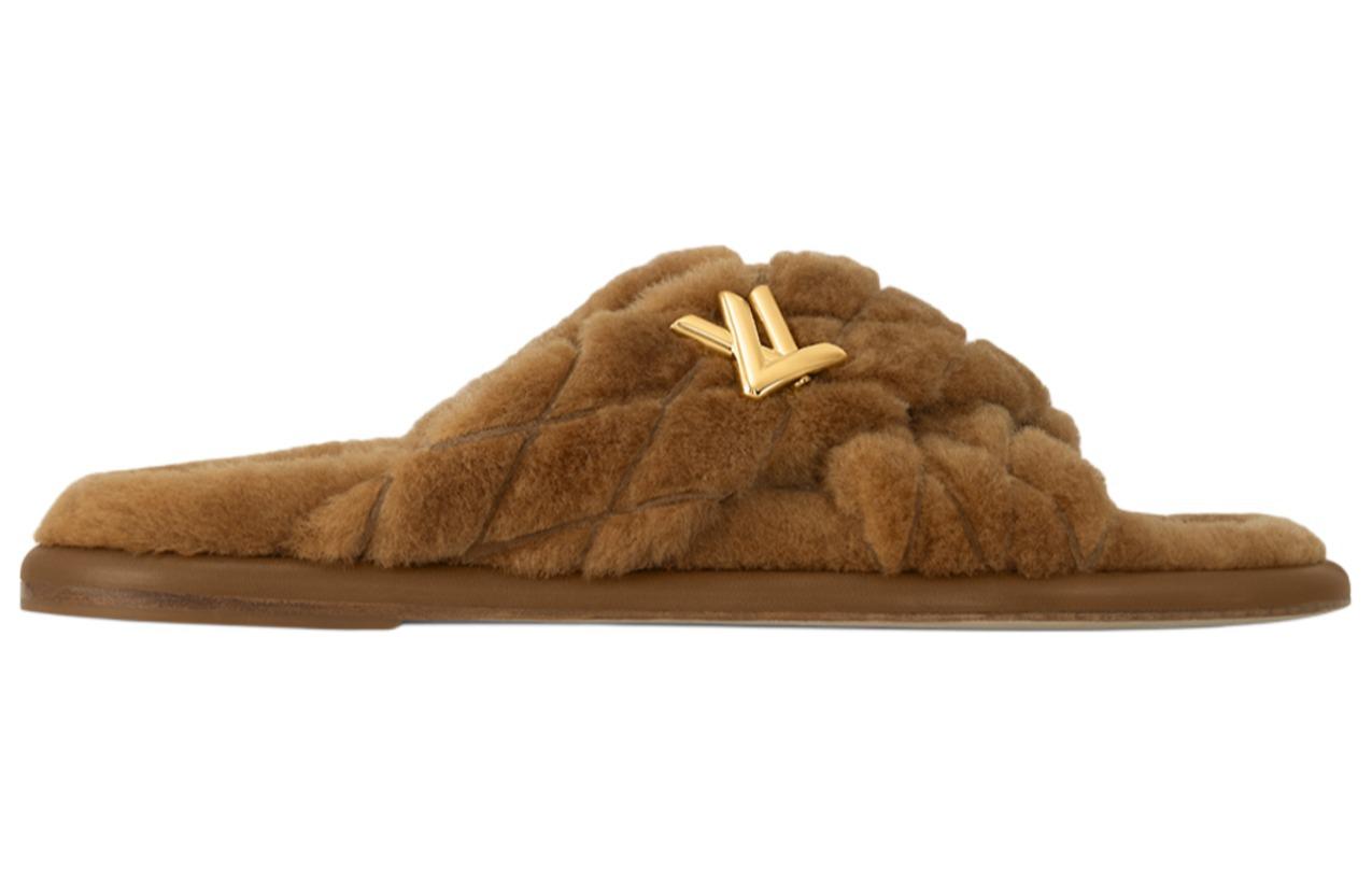 LOUIS VUITTON Bliss Slip Resistant Slide Slippers Women's Brown