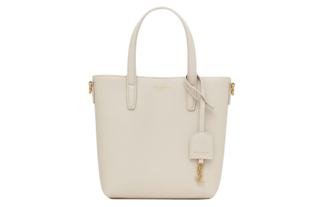 SAINT LAURENT Cow Leather Shoulder Bag Crossbody Bag Handbag Unisex Vintage White