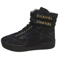 CHANEL High-Top Skateboard Shoes Women's Black