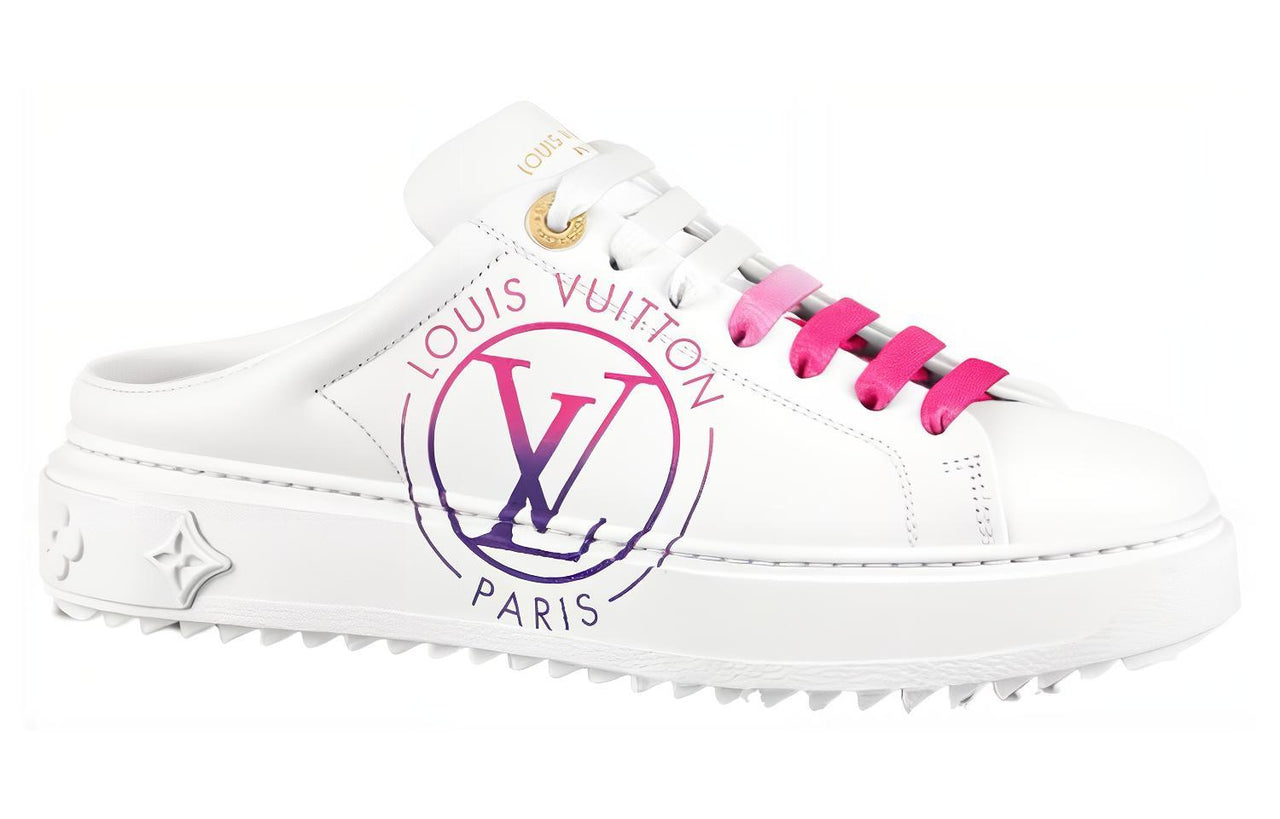 LOUIS VUITTON Time Out Odor Resistant Closed Toe Slippers Women's White