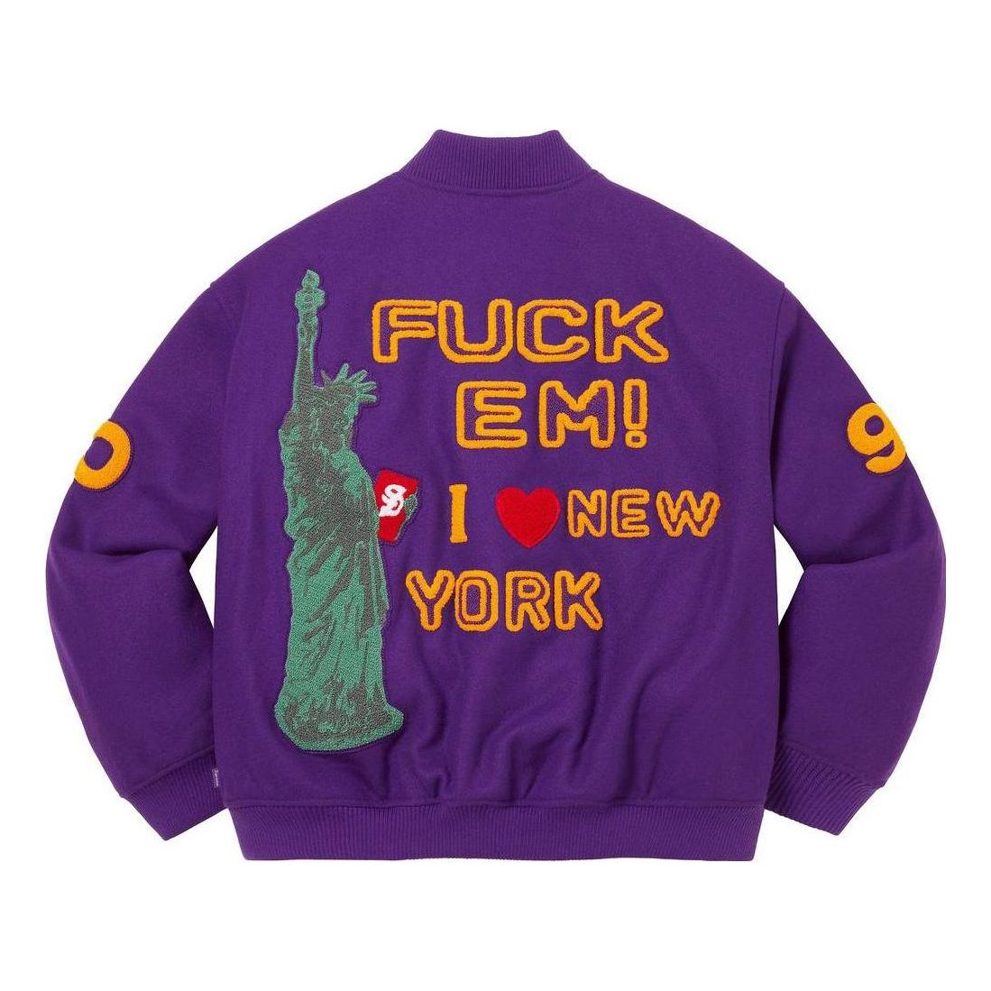 Supreme Tourist Varsity Jacket 'Purple Yellow Red' SUP-SS23-114