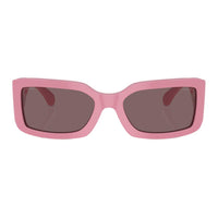 CHANEL Acetate Irregular Shape Sunglasses Women's Pink
