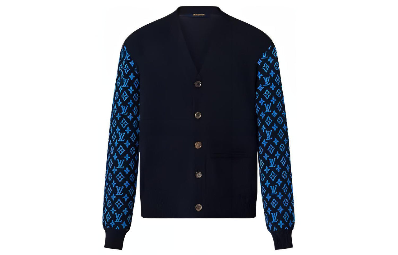 LOUIS VUITTON Monogram Cashmere Mix Cardigan