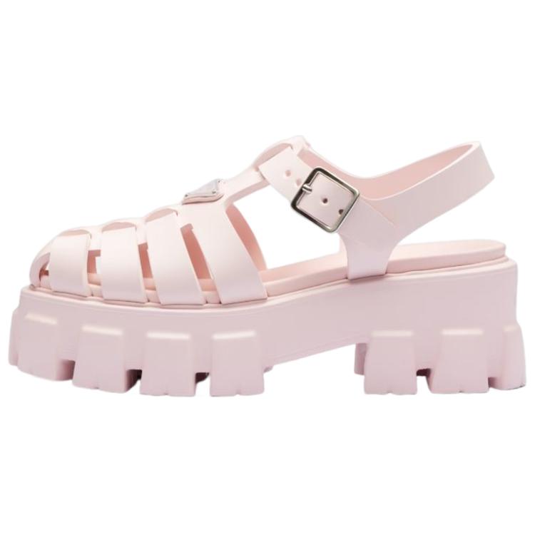 PRADA Monolith Foam Rubber 55mm Sandals Alabaster Pink Women's