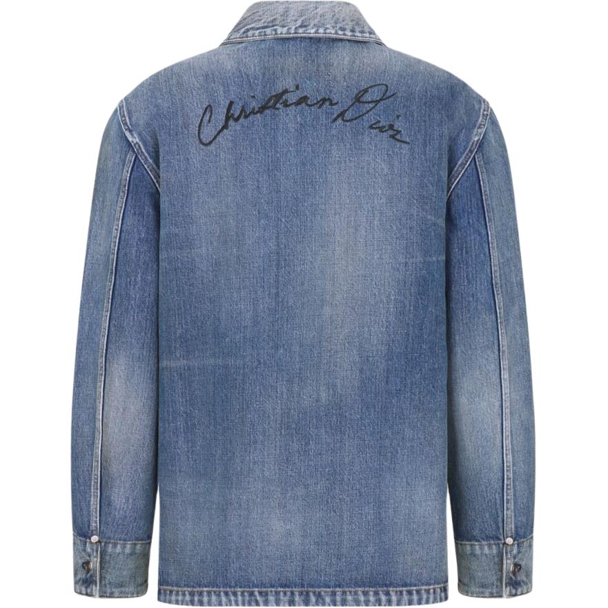 DIOR Collared Button Up Denim Jacket
