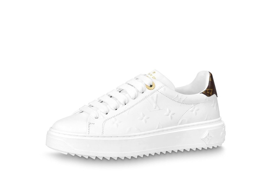 LOUIS VUITTON Time Out Sneakers 'White Monogram With Brown' Women's